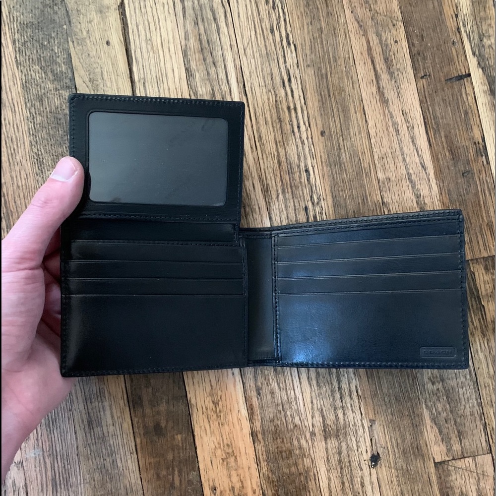 New Coach Water Buffalo Leather Billfold Wallet